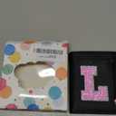 COSHAYSOO Small Wallet RFID Mini Bifold Travel Purse with Initial Letter Slim Thin Compact Pocket Minimalist Wallet Birthday Christmas Valentines Easter Gifts for Girls Friend Women Black L