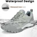 CC-Los Women's Lightweight Waterproof Hiking Shoes for Walking, Outdoor & Climbing Grey Wide Size 8.5