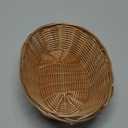 15 Pack 9 Inch Plastic Oval Bread Baskets, Wicker Bread Baskets, Yellow Food Storage Basket for Serving Vegetables, Fruit