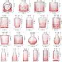 Arme Bud Vase Set of 32, Pink Vases in Bulk Bud Vase for Flower Small Glass Vases for Wedding Centerpieces, Vintage Cute Mini Flower Vase, Home Table Flower Decor