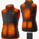 Heated Vest Jackets for Women With Rechargeable Up to 14H Life，3S Rapid Heating Insulate Vest With Light-Off Design, Size:L