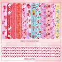 Waipfaru 24 Pack Valentines Day Gifts, Valentine's Day Cards for Students, Lollipop-Shaped Stationery Set with Pencils Stickers Erasers Sharpener for Boys Girls School Classroom Exchange Party Favors (Red)