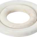 Creative Co-Op Marble Trivets for Dining Table, Set of 2 (White)