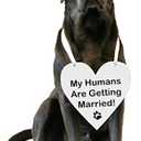 Pulse Brands Engagement Photo Prop Sign - My Humans are Getting Married - Engagement Gifts - Bride to Be - Engaged - Engagement Gifts for Couples (White) Pack of 3