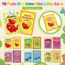96 Pcs Valentine's Day Gifts Dinosaur Keychains with Valentines Cards Funny Exchange Gifts for Party Favors Goodie Bag Stuffers Treat Bulk Birthday Supply Decoration