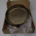 Metal Deck Mounted Bird Bath - 12 Inch Bronze Color Bird Bath for Outdoor with Small Bird Feeder and Decor Branch - Attracts Hummingbirds, Cardinals, Finches