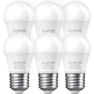 25 Watt Light Bulbs Equivalent, A15 E26 3W LED Bulb Soft White 2700K Low Watt Light Bulbs for Home Bedroom, Table Lamp Bulb (6 Pack)