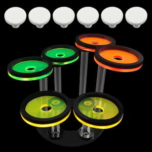 Acrylic frag Plugs Holder for CoralLive Coral Reef frag RackCoral frag BracketThis Set Contains a Ring six-Seater Holder and 6 White Premium Ceramic Bases