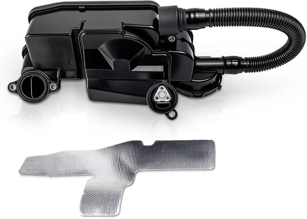 Air Oil Separator Assembly Fit for Ford F250 F350 Super Duty 2017-2019 6.7L Powerstroke Diesel - PCV CCV Vent Valve Engine Crankcase Replaces# FC3Z-6A785-F, FC3Z-6A785-D, FC3Z6A785F - without Sensor