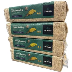 All Walks 40 Liter Hemp Bedding for Chicken Coops, Guinea Pigs, Hamsters, Rabbits, and Other Small Animals - 100% Natural, Superior Odor Control, Sustainably Sourced Pet Bedding - Made in America