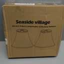 Bell Lamp Shades Set of 2, Cream Fabric Lampshades Medium Shade Replacement, 6"Top x 13"Bottom x 10"High, Natural Linen Hand Crafted(Spider Fitter), Harp Holders Included, Easy Assembly Required