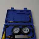 TU-21Cylinder Leak Down Tester Kit, Automotive Engine Compression Leakage Test Kit for Cars Trucks Motorcycles (Blue)