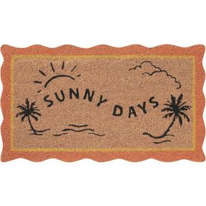Folkulture Summer Door Mat Outdoor 16 x 28 Front Door Mat for Outside Entrance, Heavy Duty Backing, Eco-Friendly, Durable Anti-Slip & Weather Resistant Dirt Trapping Doormat, Outdoor Home Decor