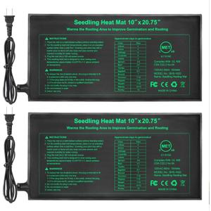 Bestio Seeding Heat Mat 10"x 20.75", 2 Pack Waterproof Durable Heat Mat for Seed Starting, UL and MET Certified Plant Heating Pad for Seed Germination, Hydroponics, Greenhouses