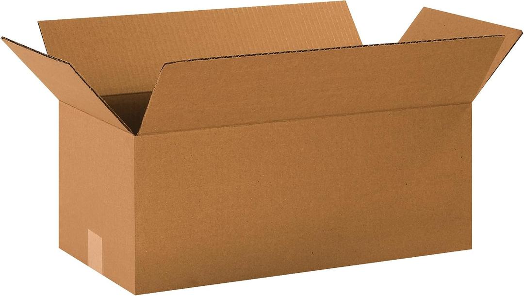 PARTNERS BRAND 20 x 10 x 8 Corrugated Cardboard Boxes, Long 20"L x 10"W x 8"H, Pack of 20 | Shipping, Packaging, Moving, Storage Box for Home or Business, Strong Wholesale Bulk Boxes