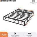 HAVONIZD 9 Inch Box Spring Full, Heavy Duty Box Spring Full Size Bed, Easy Assembly, Metal Frame Mattress Foundation with Fabric Cover