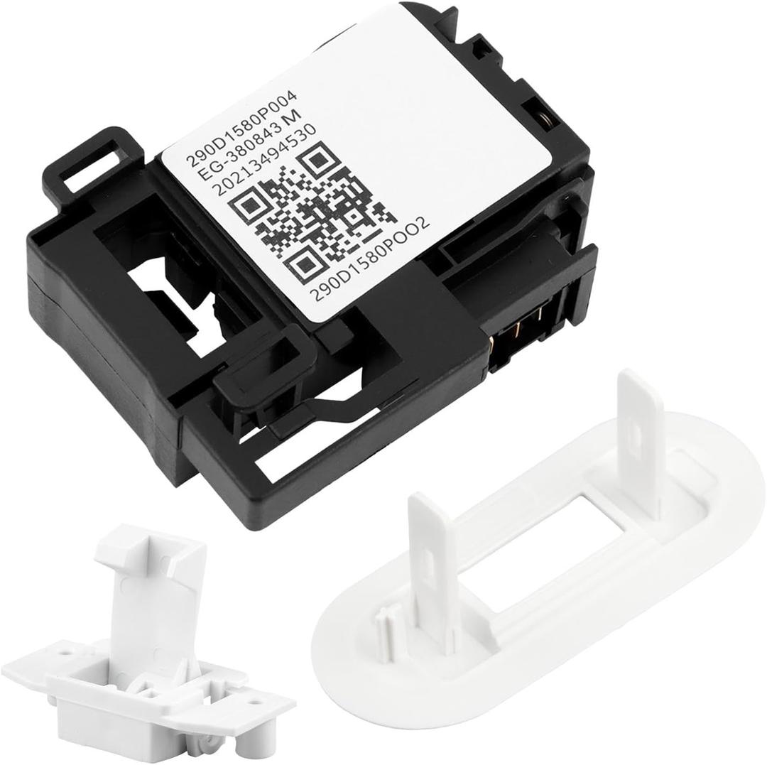 WH01X27954 Washer Lid Lock Switch, WH01X24381 Washers Lids Lock Bezel, WH02X24399 Washing Lids Locks Striker, Compatible with GE Hotpoint Load Washer Machine Cover Lid Locks Switch Replacement Parts