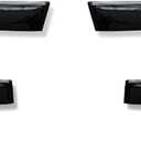 Side Window Visor 6 Piece Set for Toyota Highlander 2014 2015 2016 2017 2018 2019 Safe RAIN Out-Channel Guard Deflector Window Deflectors Vent (for Highlander 14-19 6-Piece Set Chrome)