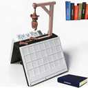 PlayBook'd - Hangman Game Magnetic Cowboy, Book Board Games, Books Turn into Chess, Four in a Row, Sea Battle, Backgammon, Mancala, Checkers, Shut The Box, Decorative Bookshelf Strategy Game