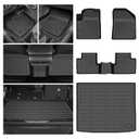 Cherokee Floor Mats - Car Mats for Jeep Cherokee 2016-2023 Gas(Not Fit Grand Cherokee/Only Fit 2019 Old Body), All Weather Floor Mats and Cargo Liner for Cherokee Accessories, Heavy Duty Rubber Mats