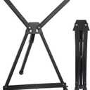 Falling in Art Aluminum 15" to 21" Tabletop Easel Display, Black Tripod with Rubber Feet, Holds Canvas, Paintings, Books, Photos, Signs