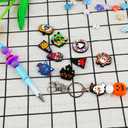 12 Pcs Halloween Theme Silicone Focal Beads for Pens, 12 Styles Halloween Pumpkin Pen Charms, Cute Silicone Charms for Gift Making, Keychain DIY, Bracelet Necklace Jewelry Supplies