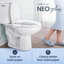 LUXE Bidet NEO 120 Plus - Single Nozzle, Non-Electric Bidet Attachment for Toilet Seat, Patented Slide-In Install, 360 Self-Clean, EZ-Lift to Clean, Rear Wash (Chrome)