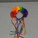 1 PC Pride Rainbow Headband Rose Flower Crown Boho Outfits for Women Ribbon Holloween Gay Pride Accessories Lgbtq Bisexual Pride Outfits for Women