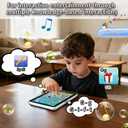 Kids Learning Pad/Tablet Interactive Toddler Toys with 6 Games to Words Numbers Alphabets Music and Multiple Modes,Educational Learning Toys for 2 3 Year Old Kids Boys and Girls(White)