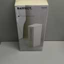 Baffect 2 Liter White Slim Bathroom Trash Can with Lid and Toilet Brush Holder