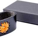 2 x 1.5 "(38mm-40mm) Belt Loop Keeper Leather Loop Keeper Men Belt Buckle Accessories Hand Made Leather (Black)