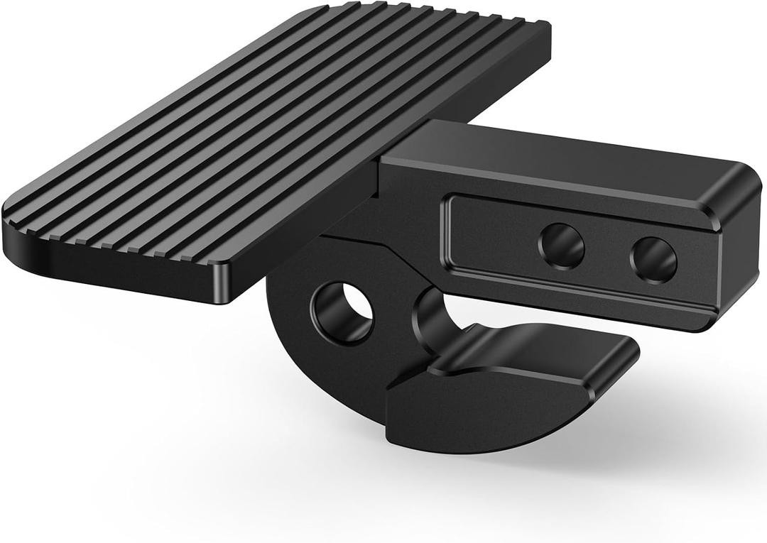 Hitch Step with Slider - for 2 inch Receiver, Rear Bumper Guard Protector, Compatible with 3/4" D-Rings or Soft Shackle, for Trailer Tow SUV Pickup, Black