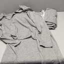 Huukeay 3 Pack Women's Nightgowns Long Sleeve V Neck Sleepshirt Dress Crewneck Nightshirt Henley Pajama Comfy Sleepwear L (All Grey)