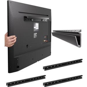 Fulifix 3 Pack Studless Drywall TV Mount for 32-75 Inch TVs, Wall Mounts No Drill TV Bracket up to 150 lbs Max VESA 600x400mm, No Stud TVs Mount fits Most LED LCD Flat Curved Screen TVs & Monitors