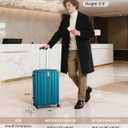 Hanke 26 Inch Expandable Luggage Top Opening Checked Bag Luggage Hard Shell Suitcases with Wheels Lightweight Travel Luggage Heavy Duty Luggage Suitcase with Lock for Woman Men-Caribbean Blue