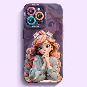 SMAIGE Designed for iPhone 11 Case 6.1", Ultra Slim Shockproof Protective Phone Case, Cute Kawaii Cartoon Lovely Girl Design for Kids Teens Young Girls Women (Purple)
