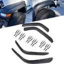 Front & Rear Fender Flares Extension Set Replacement for 2018-2024 Jeep Wrangler JL JLU Wheel Fender Liner (Fit for Sahara Low Fenders, Not fit 4xe)