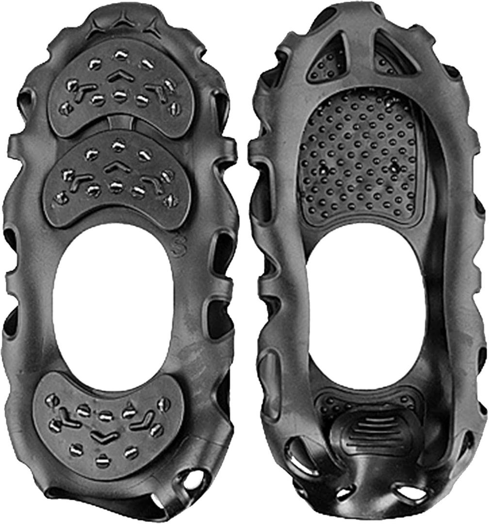 Ice Cleats, Ice Cleats Traction, Alloy Studs Spikes, Shoe Spikes for Snow, Grips for Ice, Outdoor Roofing Boots, Shoe Spikes Ideal for Winter Hiking, Climbing, and Ice Fishing Activities (Small)