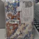 Rugs 5x7 Washable Rug, Non Slip Large Rug for Living Room Bedroom Dining Room, Low-Pile Kid & Pet Friendly Distressed 5x7 Carpet Print Floor (Border Brown/Navy Blue)