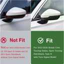 Side Rearview Mirror Covers Cap Compatible with 11th Gen Honda Civic 2022-2026 Touring Sedan, Sport Touring Hatchback, Type R with Turn Signal Model -Carbon Fiber