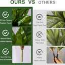 4 Pcs Artificial Greenery Stems Fake Bird Nest Fern Faux Branches Artificial Plants Realistic Fake Dracaena Realistic Plants for Indoor Outdoor Porch Patio Home Office Living Room Decor (Dark Green)