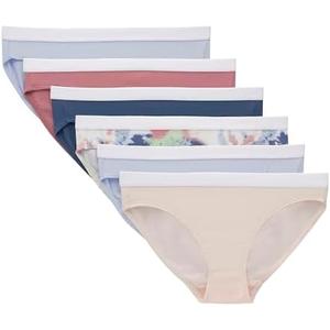 Hanes Girls' Originals Underwear, Stretch Cotton Boyshorts, Hipster, Bikini Panties, 6-Pack, 16