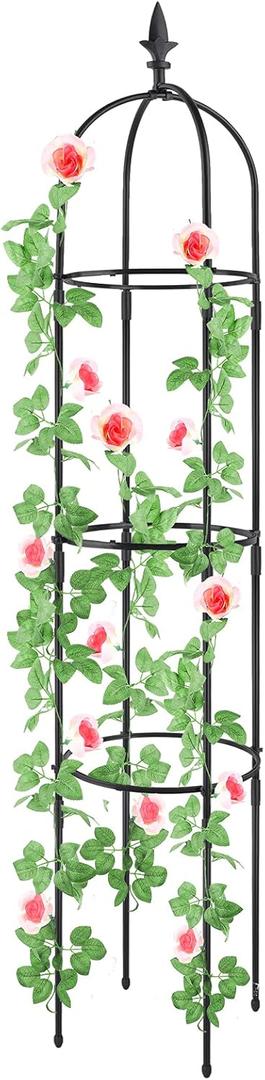 Plant Cages and Supports, Deaunbr Tomato Cage 6FT Tall Plant Stakes Heavy Duty Garden Trellis for Indoor & Outdoor Plants, Climbing Plant, Tomatoes, Vegetables, Fruits, Flowers, Pots, Vines -1 Pcs
