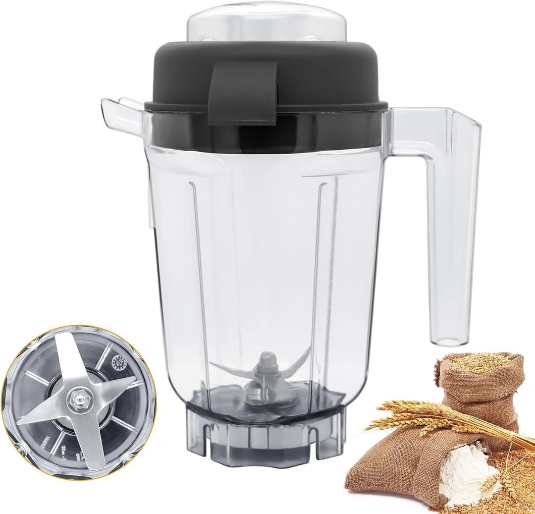 32 oz Dry Grains Container Compatible with E310 5000 5200 6300 7500 VM0102 VM0103 Professional Blenders,Dry Blade Container Grind Grains Coffee