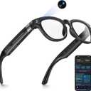 8MP Camera Glasses, AI Smart Glasses with Real-Time Translation & Object Analysis | HD 1200P 4K Video Recording Sunglasses (Color-Change Lense)