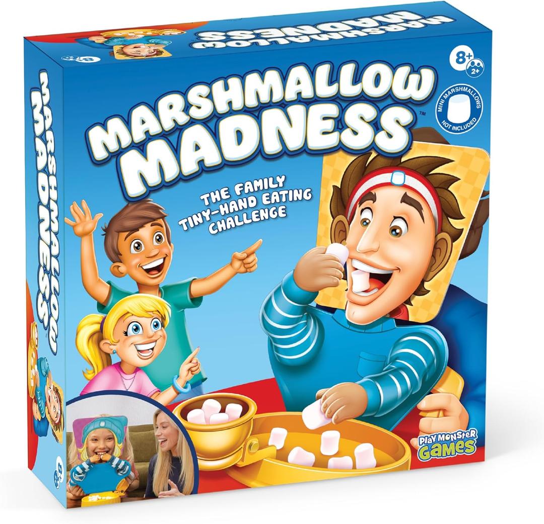 Marshmallow Madness Board Game  Hilarious Family Board Games for Kids & Adults, Fun Fast-Paced Party Game for Family Night, Interactive Kids Board Games, Ages 8+