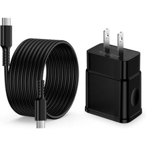 25W Samsung S25 FE Fast Charger Block C to C Charger Samsung S25FE Cord Type C Cable Fast Charging for Galaxy S26/S26+/S26 Ultra/A26/A16/A17/A56/A36/S25 Plus/S25 Edge/A56/S24 Ultra/S24FE/S23 Ultra/S22