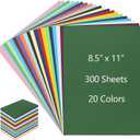 300 Sheets A4 Colored Cardstock Bulk, 8.5 x 1120 Assorted Colors Construction Paper, 230 GSM Thick Multi Color Card Stock for Scrapbooking, DIY Crafts, Card Making, Cutting Projects
