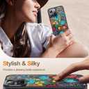 Goodon for iPhone 15 Pro Max Case with Privacy Screen Protector, Compatible with Magsafe, Translucent Matte Cover - Cute Floral Design Phone Case for Women and Girls - Colorful Flower Garden