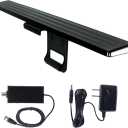 GE Hover Amplified HD Digital TV Antenna, Long Range Smart TV Antenna, Easy Mount on Top Design, Supports 4K 1080P HDTV VHF UHF, Indoor Amplified Signal Booster, 5ft Coax HDTV Cable/AC Adapter, 37075